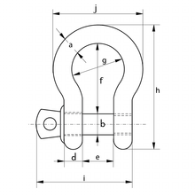 Alloy Bow Screw Pin Shackle