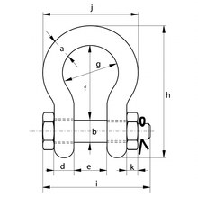 Alloy Bow Safety Pin Shackle